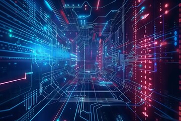 Aufkleber - Circuit board, technology background.
