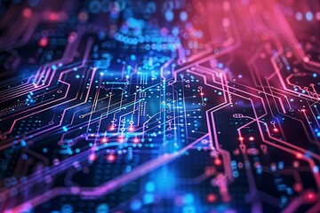 Aufkleber - Circuit board, technology background.