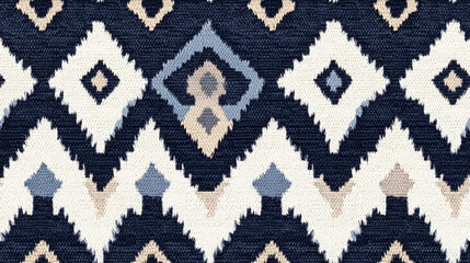 Wall Mural - Seamless scandinavian carpet pattern. 