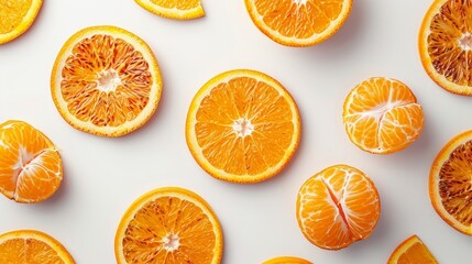 Poster - orange slices background