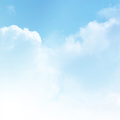 blue sky with white cloud. the summer heaven is colorful clearing day good weather and beautiful nat
