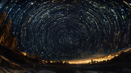 Poster - starry night sky fully with the stars