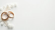 © NJstock - wedding rings minimalist wedding banner, greeting card