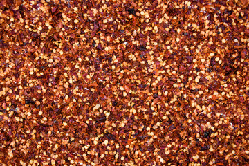 Wall Mural - background of crushed chili flakes.