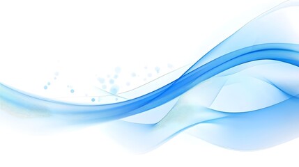 Poster - Abstract Blue Wave Background Design Elegant Smooth Flowing Lines Modern Digital Art Illustration  White Space  Soft Texture Subtle Gradient sea sky calm curve 