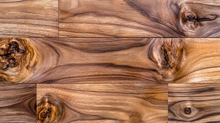 Wall Mural - Close up view of a natural wooden floor with visible grain patterns and texture