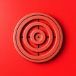 © Peggy - Target Illustration on Bright Red Background