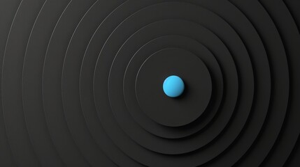 Aufkleber - Abstract concentric circles with central sphere