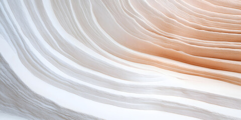 Poster - Abstract texture of layered rock formations.  Soft, flowing lines in white and peach tones create a visually appealing pattern.