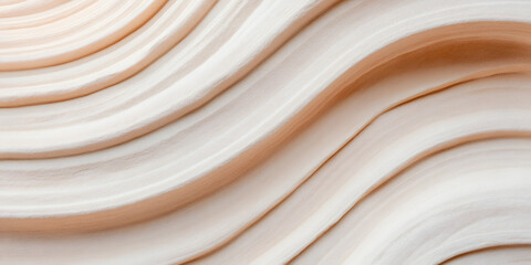 Aufkleber - Abstract background of smooth, flowing curves and gentle waves in creamy beige tones.  Perfect for minimalist designs and beauty products.