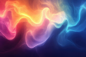 Aufkleber - Abstract artwork depicting vibrant, flowing, colorful smoke or energy in a dark background.