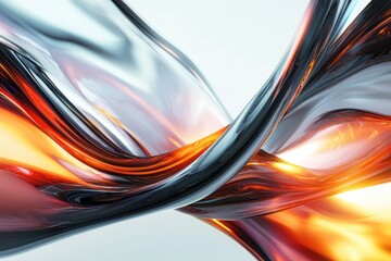 Poster - Dynamic fluid motion abstract background with vibrant gradients digital art visual design contemporary style high-resolution concept