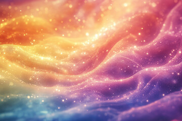 Aufkleber - Abstract glittering fabric with pastel hues, creating a dreamy, magical atmosphere.