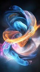 Poster - Celestial swirls of cosmic nebulae digital art gallery abstract background galactic environment vibrant viewpoint deep space concept