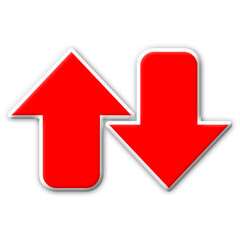 Wall Mural - red arrow icon