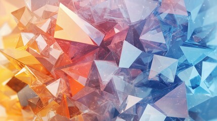 Poster - Colorful geometric prisms creating depth and intrigue modern art projects abstract background high-definition artistic perspective
