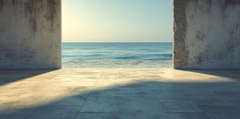 Poster - an empty white background with smooth gradients, perfect for a tranquil minimalist atmosphere