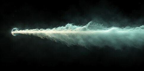 Poster - A celestial sphere in space, merging advanced tech and starlight energy, with bright beams stretching to far-off stars