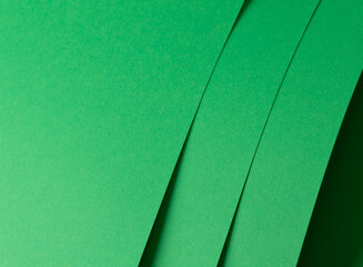 Poster - Eden green paper background with vertical, layered sheets and a smooth matte finish. Bright, vibrant tones and a polished, geometric design create a stylish, elegant, and harmonious composition with a
