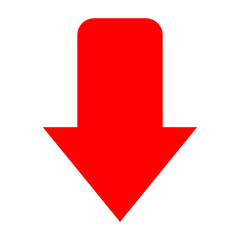 Wall Mural - red arrow icon