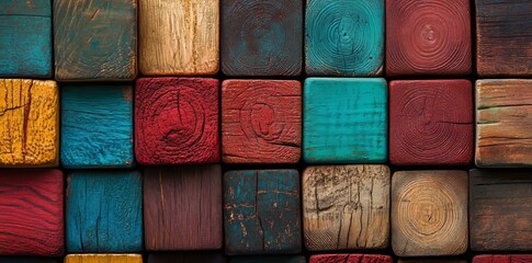 Aufkleber - bold, minimalist backgrounds enhanced by flat,primary-colored patches with crisp boundaries