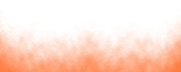 Wall Mural - abstract orange smoke effect isolated on transparent white background. rising smoke texture, fog ste