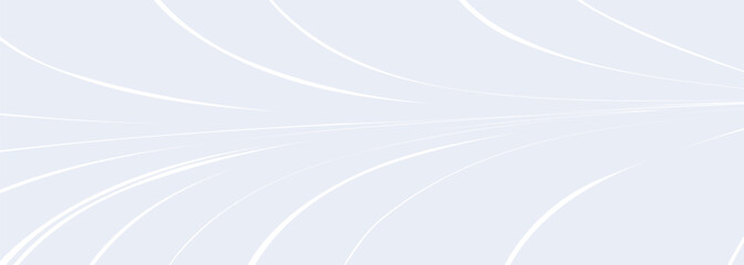 Poster - White modern abstract wide banner background with soft curves. Vector illustration