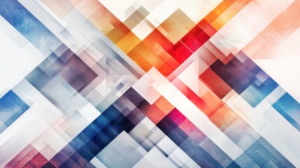 Poster - Dynamic geometric patterns digital wallpaper abstract art vibrant gradients visually stimulating environment artistic composition