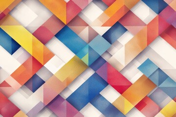 Poster - Vibrant geometric pattern of interlocking pentagons digital art colorful design abstract composition aesthetic viewpoint structured visual playfulness