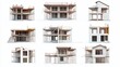 © STwul - House Construction Stages, 3D Model, White Background, Development, Real Estate