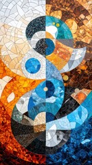 Poster - Cultural celebration art gallery mosaic artwork urban environment close-up view diversity representation