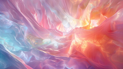 Aufkleber - Abstract background with pastel colors flowing and swirling like silk fabric
