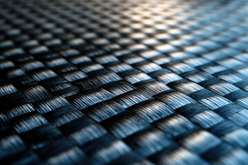 Aufkleber - Close-up view of woven carbon fiber fabric, showcasing its intricate texture and strength.