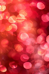 Poster - Festive mood created by blurred red bokeh background