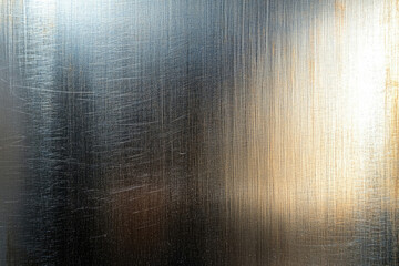Poster - Brushed metal texture with a gradient, showing scratches and light reflection.