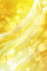 Poster - Luxury and festive-themed designs featuring abstract background with golden wavy lines and bokeh effect
