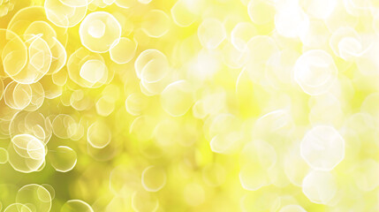 Aufkleber - Festive mood created by bokeh lights on abstract yellow background