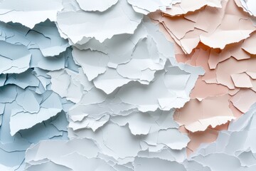 Poster - Abstract background of layered paper textures digital artwork muted tones print design environment close-up viewpoint