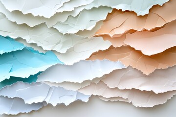 Poster - Layered paper textures abstract background for print designs muted tones tactile feel creative environment visual art concept