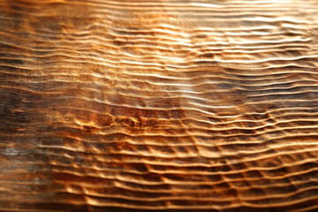 Fototapete - Close-up of a textured surface with wavy, brown lines creating an abstract pattern.