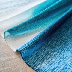 Poster - Calming water-inspired gradient texture art digital creation smooth transition turquoise and blue colors relaxing environment artistic viewpoint