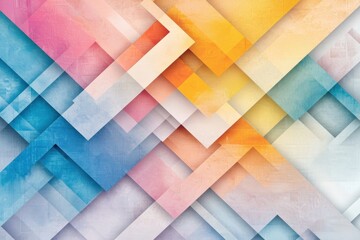 Poster - Vibrant geometric mosaic design digital art creation abstract visualization colorful gradient patterns engaging visual environment