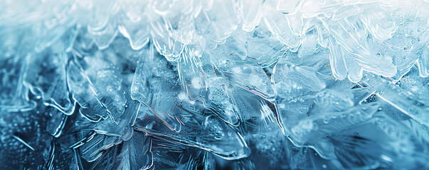Aufkleber - Ice crystals are forming a beautiful textured background