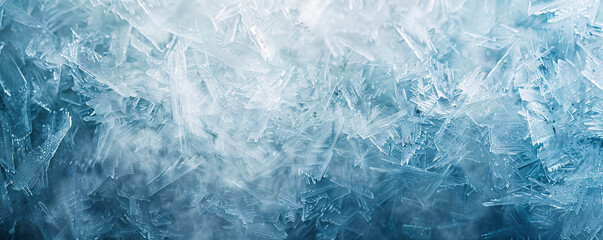 Poster - gorgeous ice crystals frozen in place, forming a captivating background texture