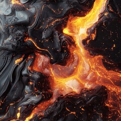 Poster - Dynamic lava flow abstract background with vibrant gradients fiery aesthetic gigapixel quality digital art energetic visuals