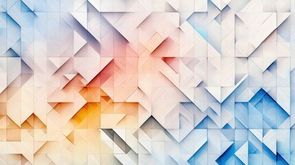 Poster - Dynamic geometric pattern featuring intricate tessellations and subtle gradients abstract art visual design digital art modern aesthetic