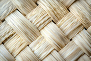 Aufkleber - Close-up of a woven texture, showing intricate details of the crisscrossing strands.