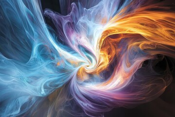 Poster - Swirling smoke patterns abstract background digital design gigapixel quality colorful environment mystical viewpoint fluidity concept