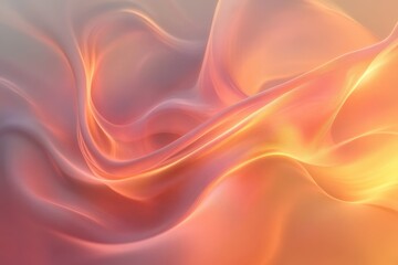 Poster - Colorful fabric waves create a mesmerizing display of light and texture in soft hues
