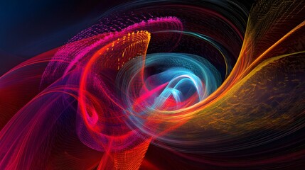 Poster - A vibrant and mesmerizing abstract image featuring swirling colors and dynamic patterns, perfect for showcasing creativity and innovation in design projects.